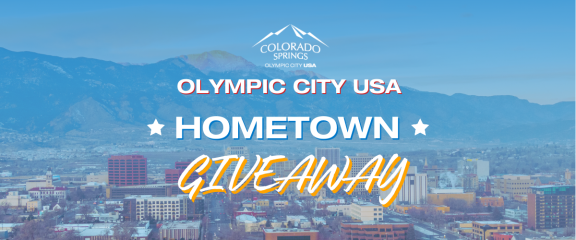 Banner that reads: Olympic City USA Hometown Giveaway