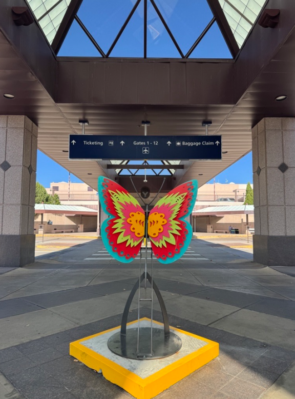 A photo of the Polkowalska art exhibit at the Colorado Springs Airport