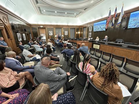 Mayor Yemi Mobolade delivers his 2024 State of the City address in City Council chambers