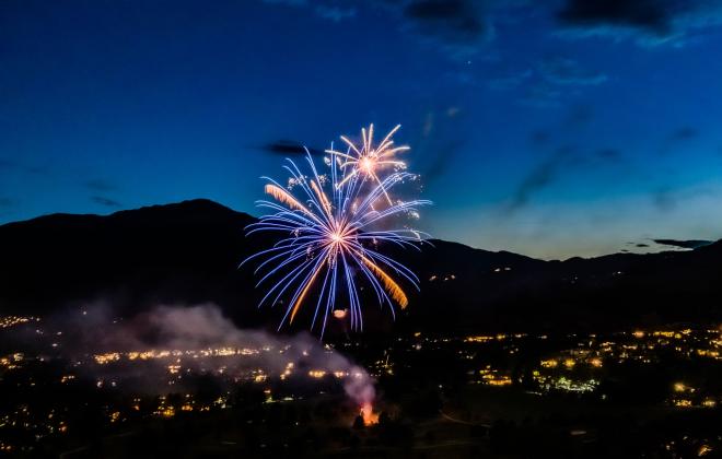 Fireworks over Pikes Peak