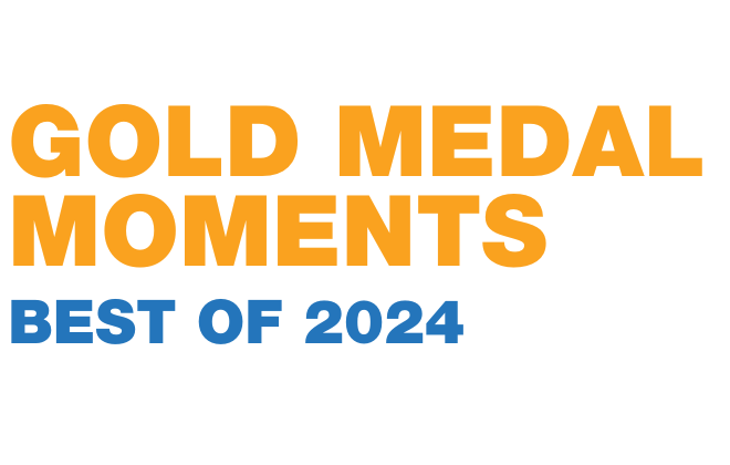 Graphic that reads "Gold Metal Moments, Best of 2024"