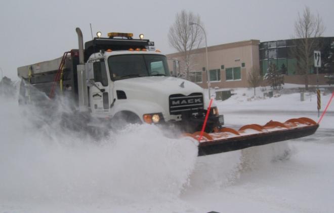Snow Plow in the Winter